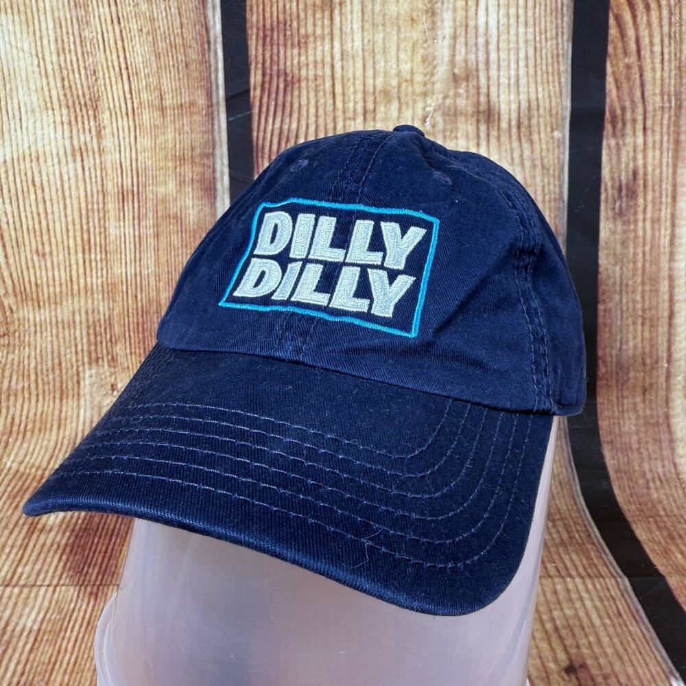 Bud Light Dilly Dilly Hat Blue White Strap Back Otto Baseball Cap Logo Budweiser